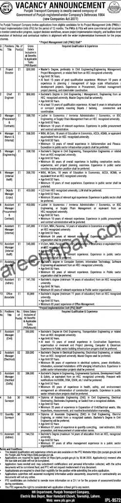 punjab transport company jobs 2026
