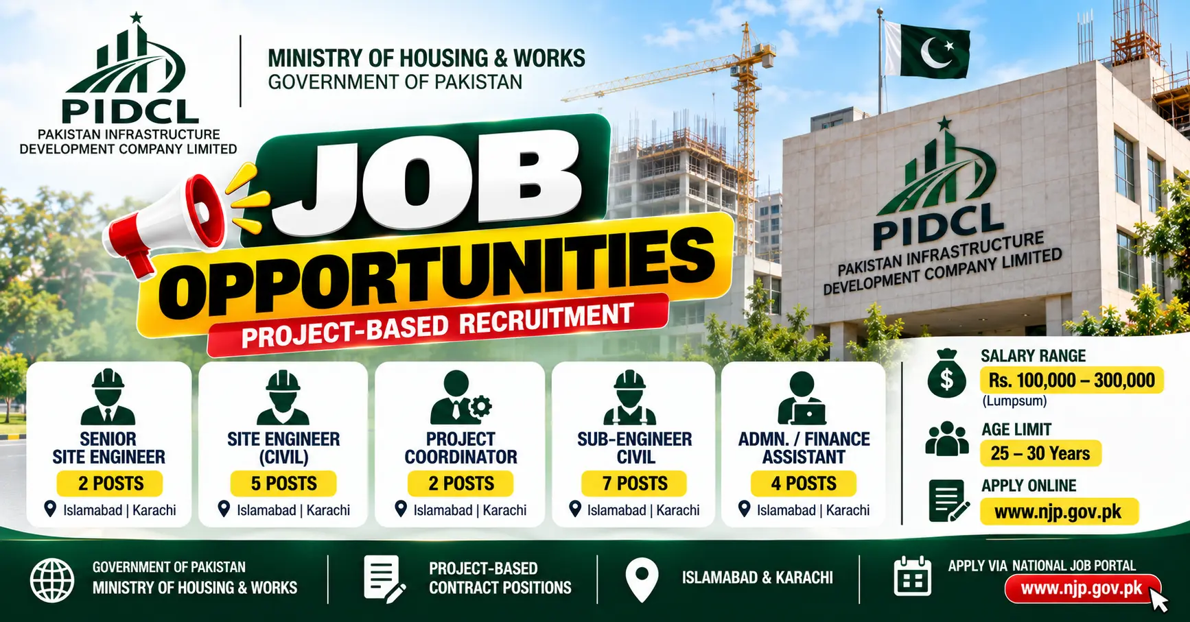 PIDCL Jobs 2026 - Pakistan Infrastructure Development Company 20 Vacancies