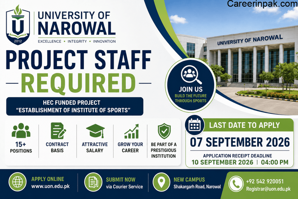 university of narowal jobs 2026
