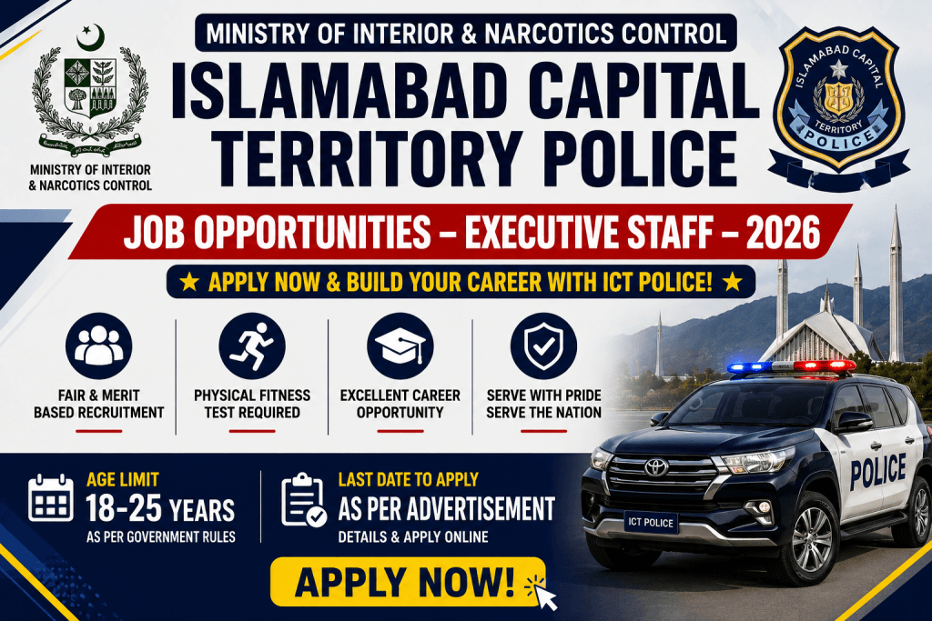 Islamabad Police jobs Recruitment 2026