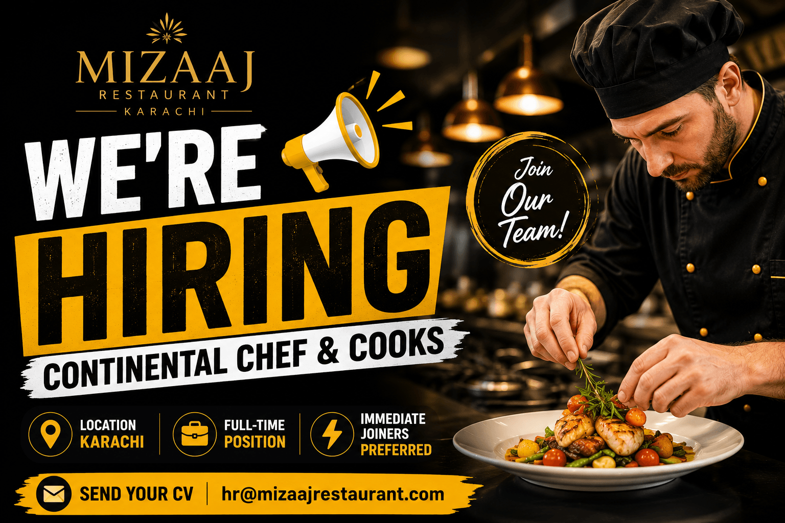 chef jobs in karachi
