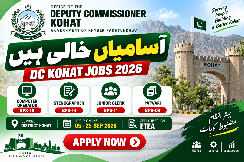 deputy commissioner dc kohat jobs 2026