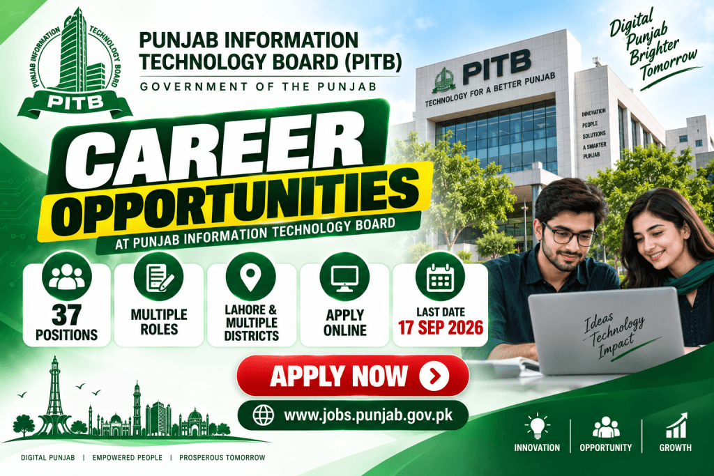 punjab information technology board pitb jobs 2026