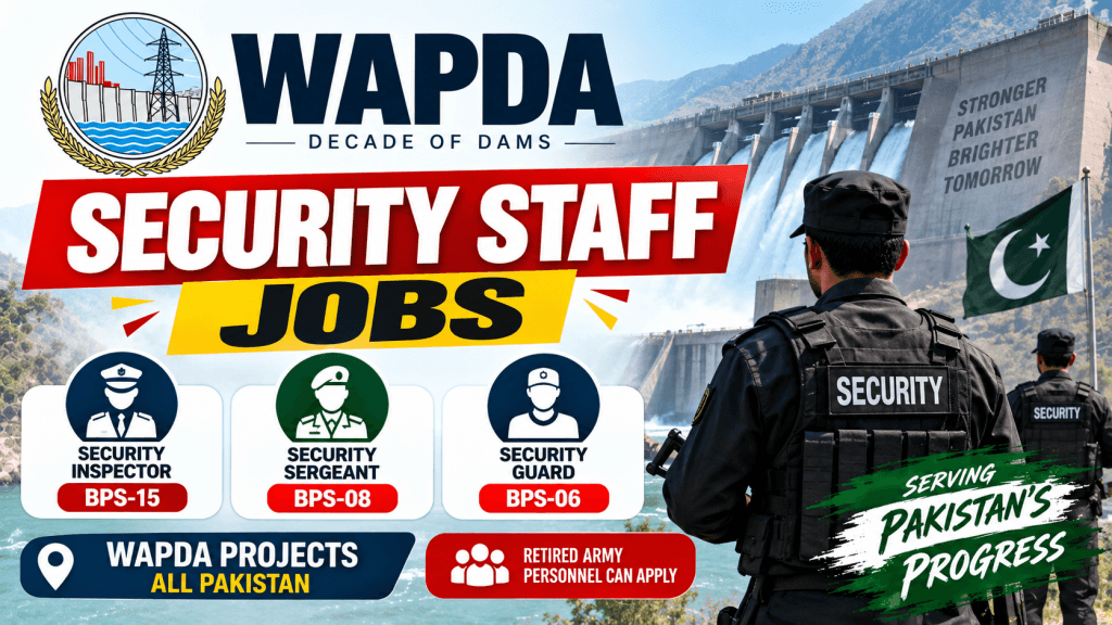 wapda security staff jobs 2026